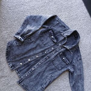 Iris Charcoal Denim Jacket